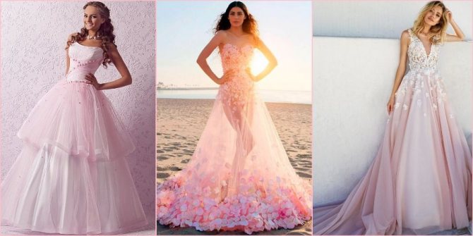 Нежные варианты в розовом цвете