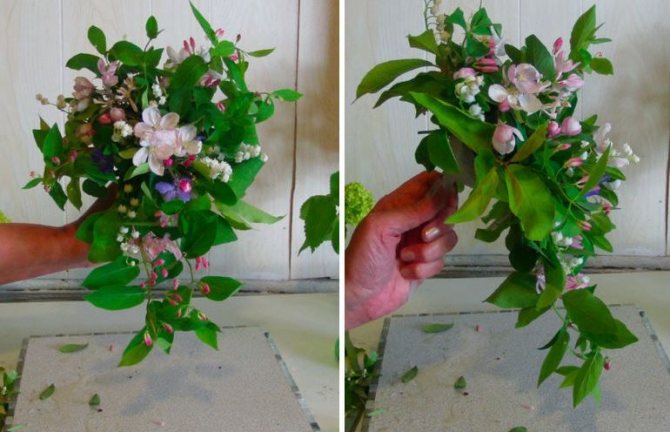 Нежный букет из весенних цветов