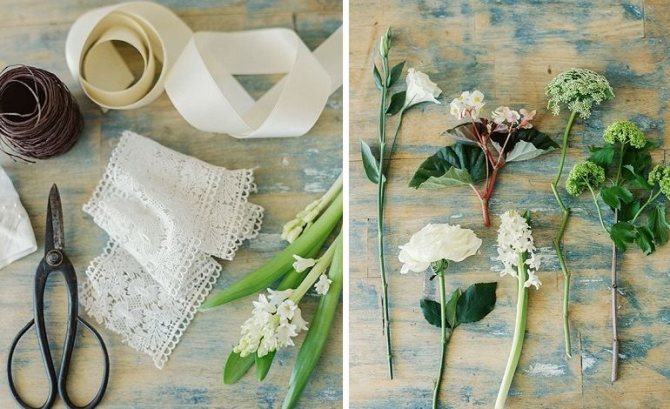 Нежный микс из садовых и полевых растений