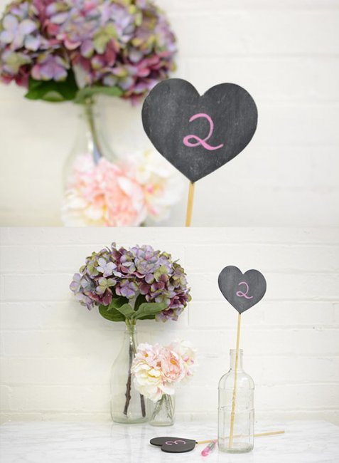 Номера столов с эффектом меловой доски