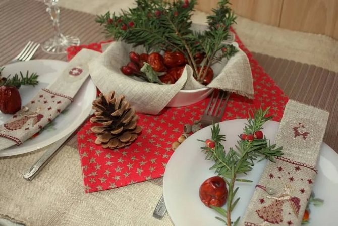 Новогодний стол на две персоны