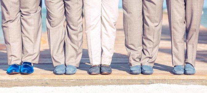 Обувь на свадьбе в пляжном стиле