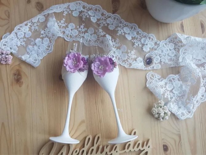 Очарование свадебных бокалов