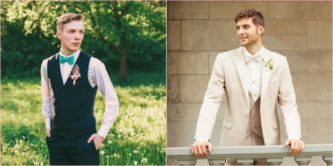 Одежда жениха должна быть легкой