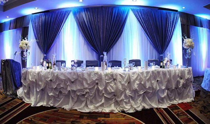 Оформление места молодоженов