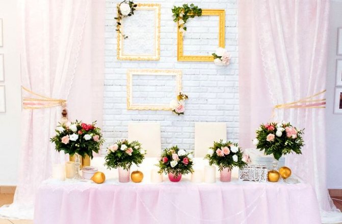 оформление президиума на свадьбу 7