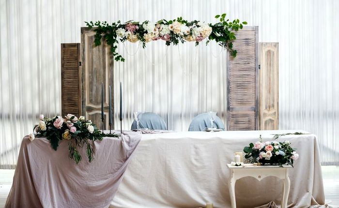 оформление президиума на свадьбу 9