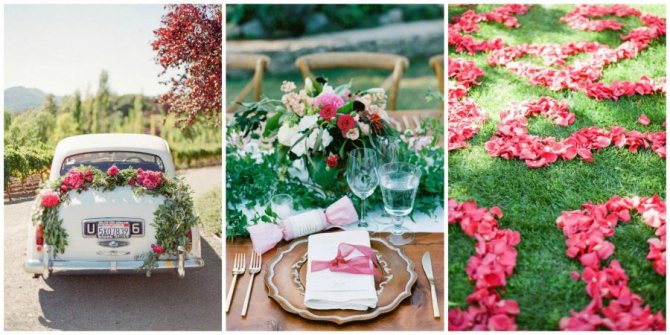 оформление розовой свадьбы 9