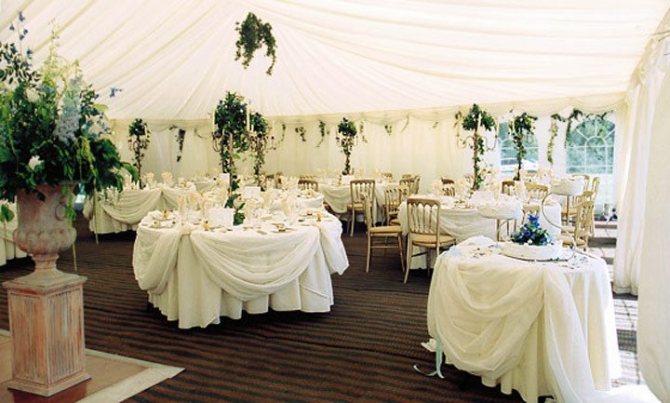 Оформление шатра