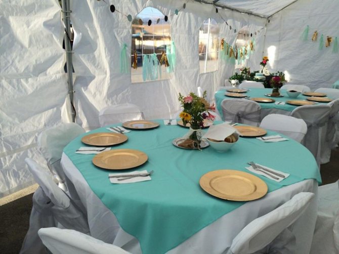 Оформление шатра