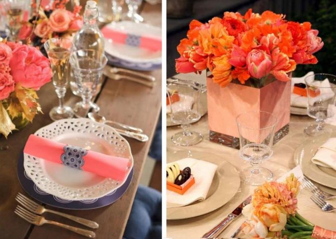 Оформление стола