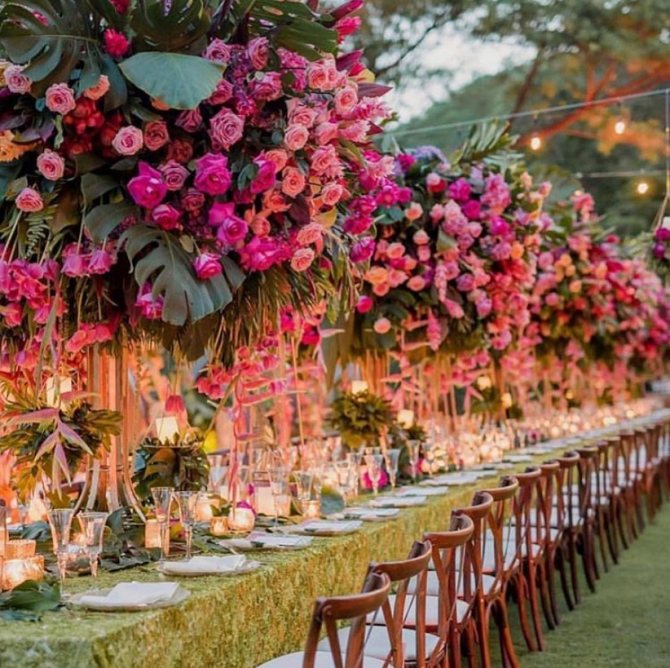 Оформление столов гостей на свадьбе 2022 года: новинки фото