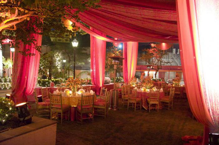 оформление свадьбы тканью своими руками