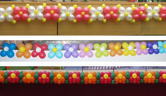 оформление зала шарами