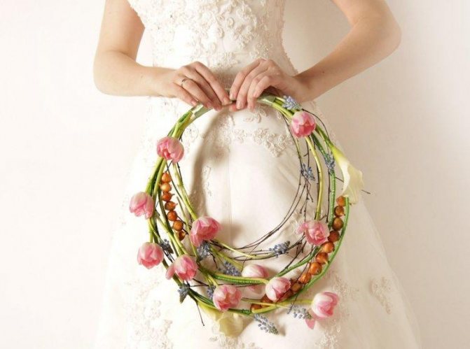 Оригинальный букет невесты