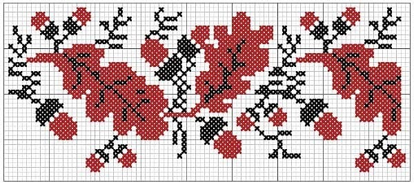 Орнамент на рушнике - Дуб