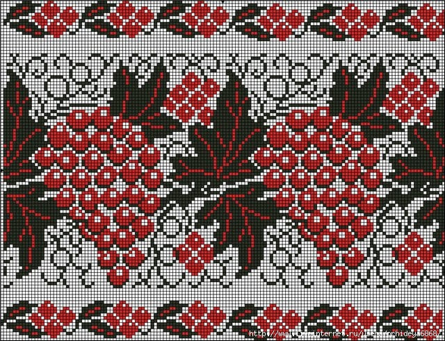 Орнамент на рушнике - Виноград