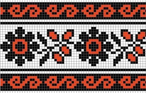 Орнамент на рушнике - Вода и Солнце