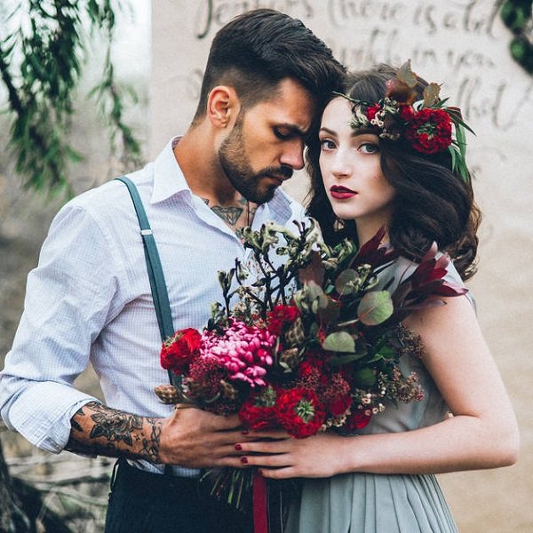 осенняя фотосессия молодоженов