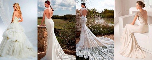 Открытые платья для невесты