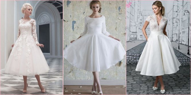 Отличный вариант с длинной миди для современных новобрачных