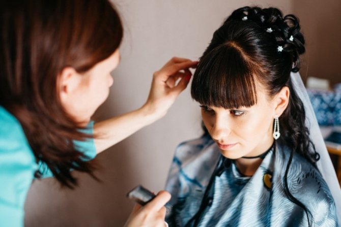 Парикмахер с клиентом