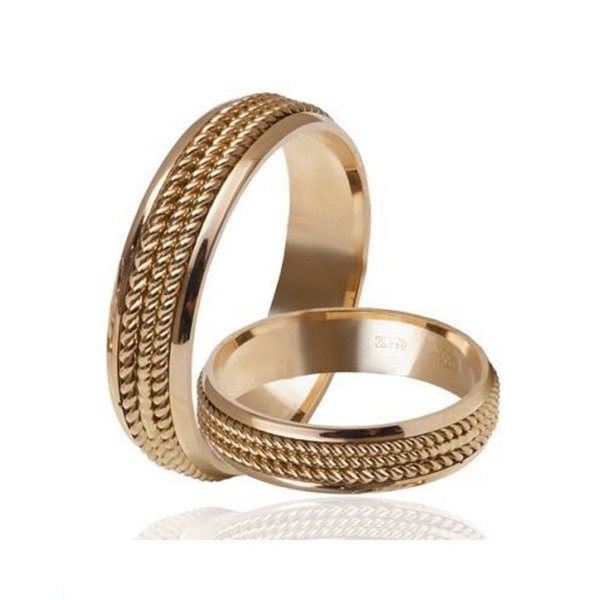 парные кольца с алмазной гранью