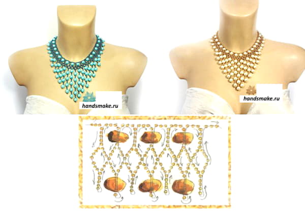 Первый вариант колье «Каскад»