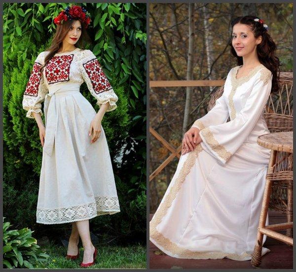 платье для венчание с вышивкой