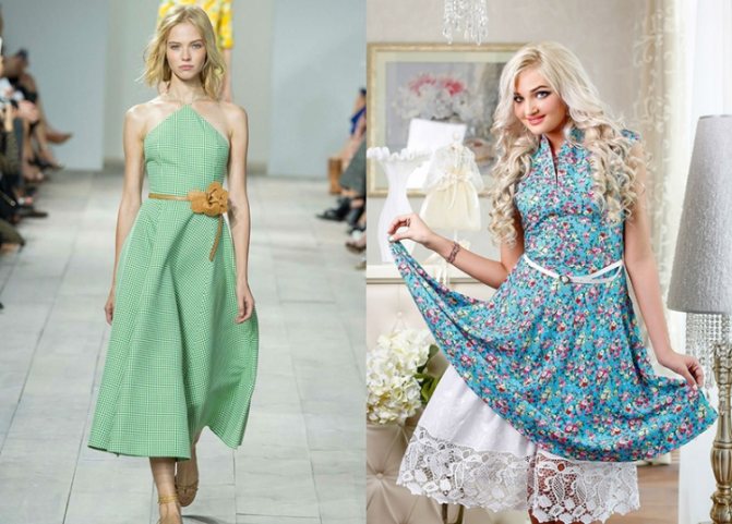 Платье из ситца