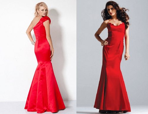 платье рыбка С баской