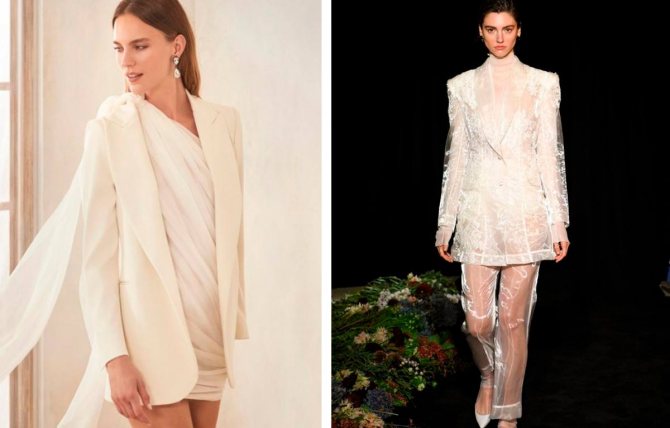 Платья-блейзеры для невесты.
