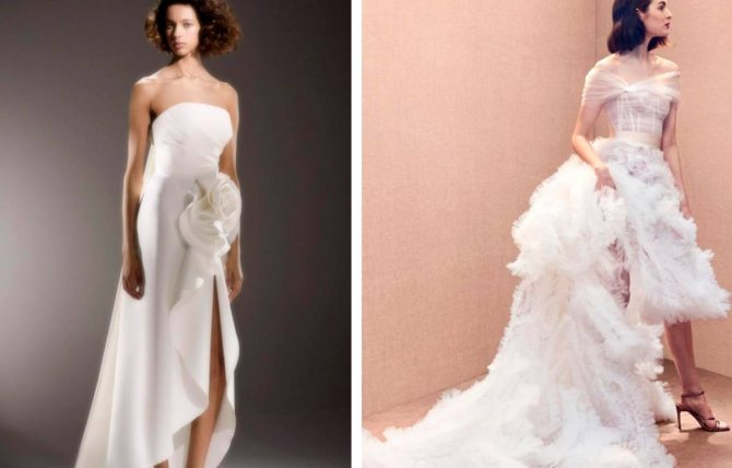 Платья с фасоном high-low.