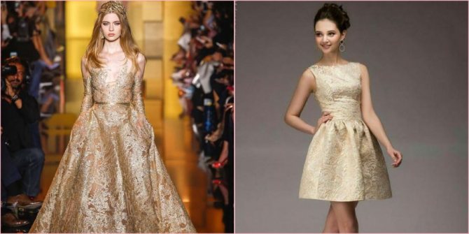 Плотную парчу используют в конце осени