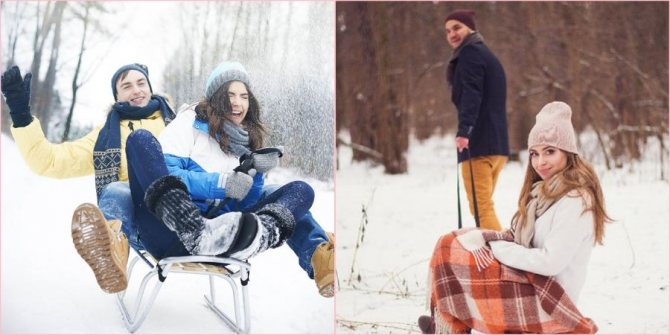 Покатайтесь на санках с горок