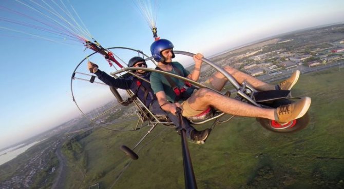 Полет на мотопараплане