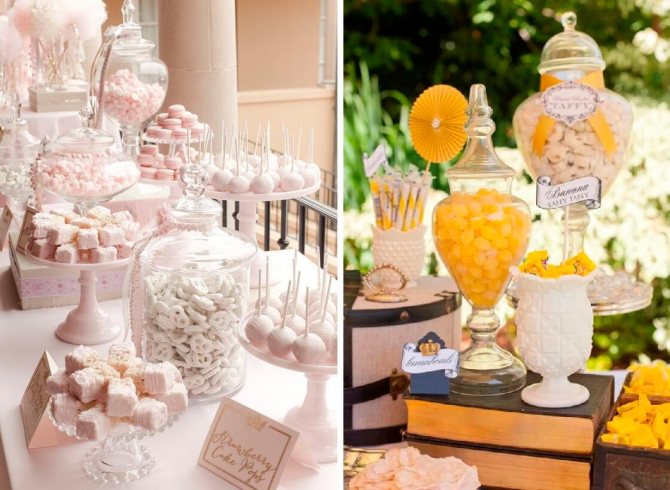 посуда для кэнди бара