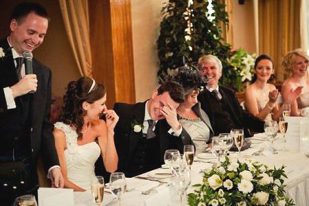 Поздравление молодоженов за столом