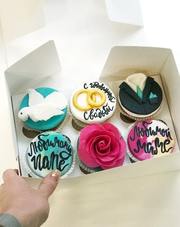 праздничные капкейки