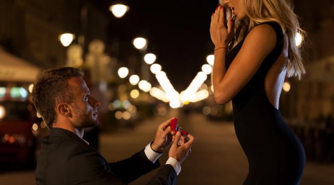Предложение девушке на улице