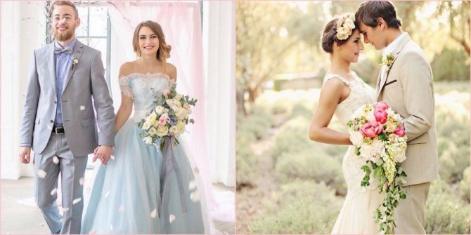 Предпочтительны светлые оттенки нарядов