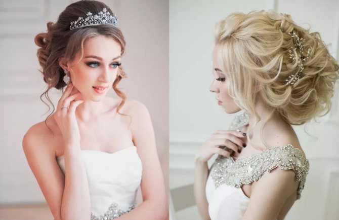 причёска с диадемой