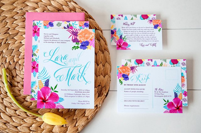 Приглашения на свадьбу в гавайском стиле