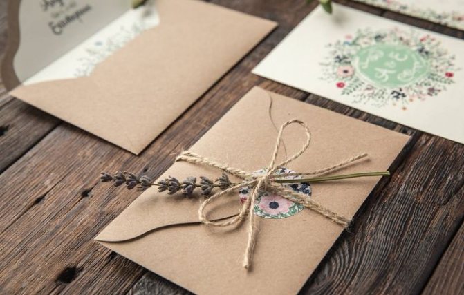 Приглашения на свадьбу в стиле рустик своими руками 3