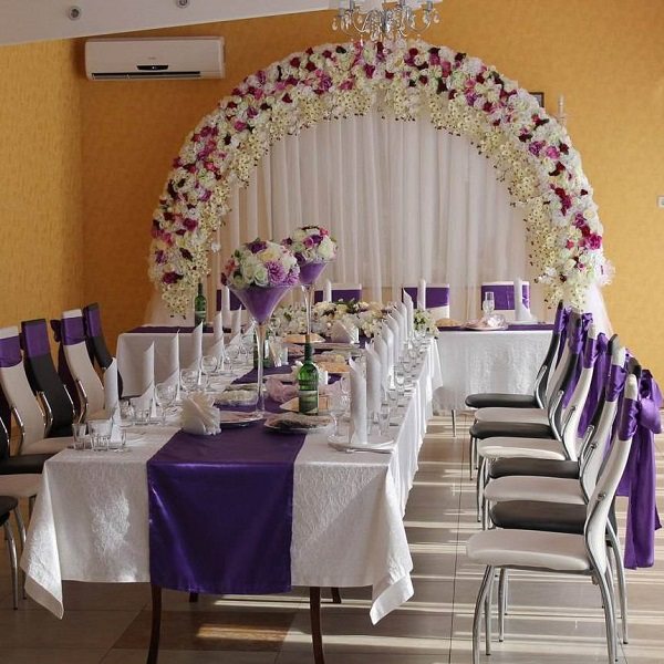 пример располодения столов на свадьбе