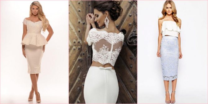 Примеры классических юбок-карандашей