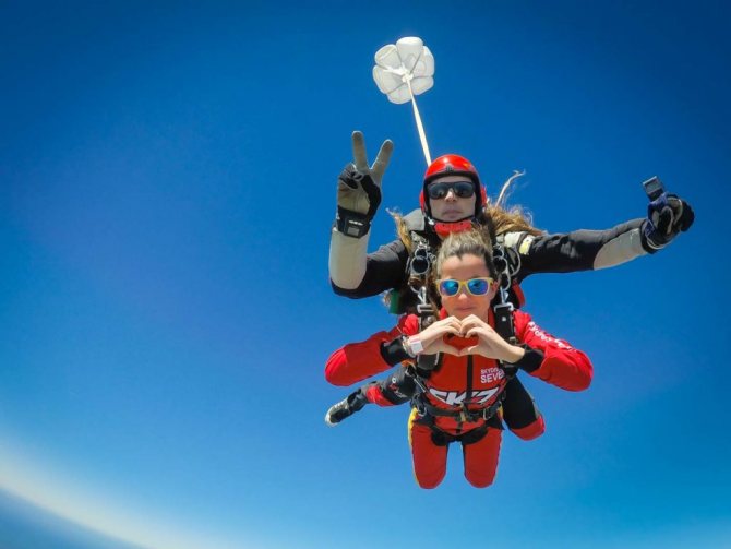 прыжок с парашютом в подарок
