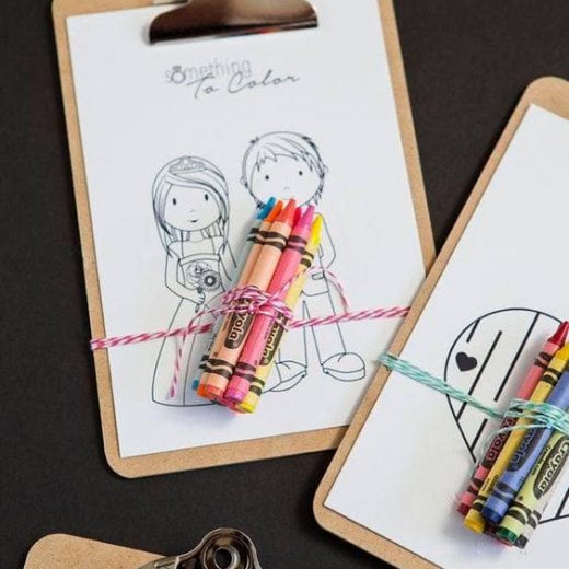 Раскраска как подарок детям на свадьбе