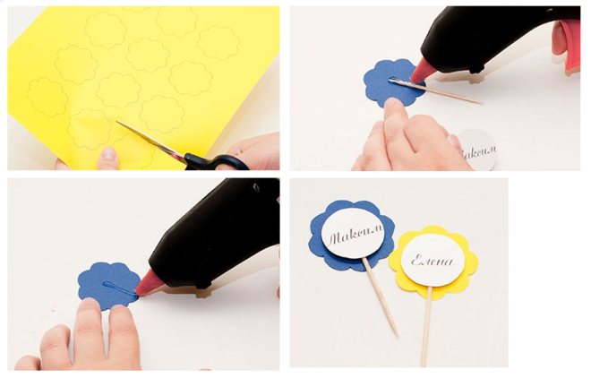 «Рассадки» на шпажках и зубочистках