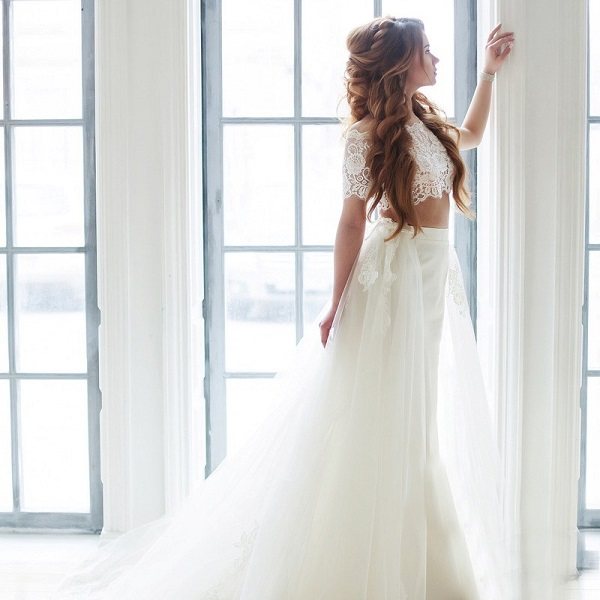 Раздельное платье с фатиновой юбкой